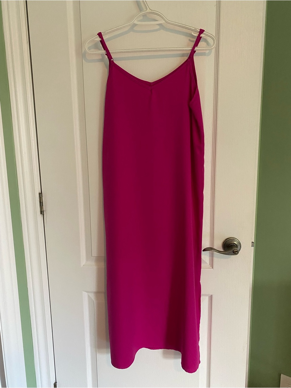 Women's Fuchsia Slip Dress - 2 side slots